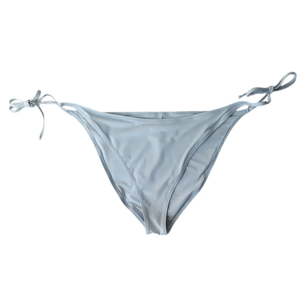 SKIMS Swim Dipped Side Tie Bottoms Size 4X Color Faded Denim NEW